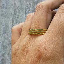 Load image into Gallery viewer, 3 octagon stacked rings modelled