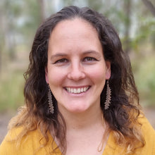 Load image into Gallery viewer, Banksia Baxteri Leaf Earrings Modelled by Jemica front on view of both earrings