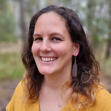 Load image into Gallery viewer, Banksia Serrata Leaf Earrings Modelled by Jemica side view