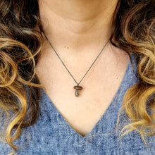 Load image into Gallery viewer, Button Mushroom Necklace Modelled by Jemica
