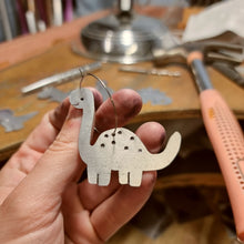 Load image into Gallery viewer, Dinosaur Hoop Earrings