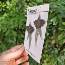 Load image into Gallery viewer, Eucalyptus Leaf & Gum Blossom Drop Earrings