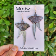 Load image into Gallery viewer, Eucalyptus Leaf & Gum Blossom Drop Earrings