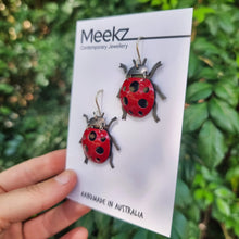 Load image into Gallery viewer, Lady Beetle Earrings
