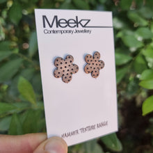 Load image into Gallery viewer, Petunia Clip On Earrings on packaging card