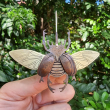 Load image into Gallery viewer, Rhinoceros Beetle Drop Earrings