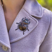 Load image into Gallery viewer, Scarab Beetle Brooch
