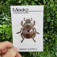 Load image into Gallery viewer, Scarab Beetle Brooch