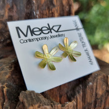 Load image into Gallery viewer, Spider Lily Studs packaged on card side view