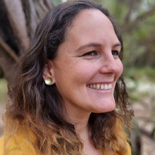 Load image into Gallery viewer, Sunflower Studs Modelled by Jemica