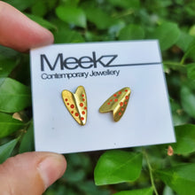 Load image into Gallery viewer, Yellow Tiger Moth Studs