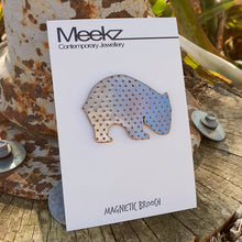 Load image into Gallery viewer, Copper wombat brooch on packaging