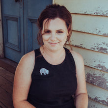 Load image into Gallery viewer, Copper wombat brooch modelled by Erin