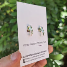 Load image into Gallery viewer, Petunia Clip On Earrings packaged on a card showing the clip on backings