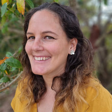 Load image into Gallery viewer, Geraldton Waxflower Studs Modelled by Jemica side view
