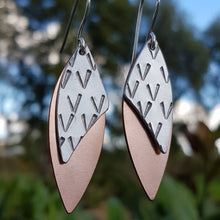 Load image into Gallery viewer, Double Drop Earrings - Leaf