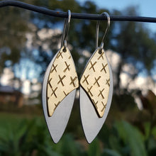 Load image into Gallery viewer, Double Drop Earrings - Leaf