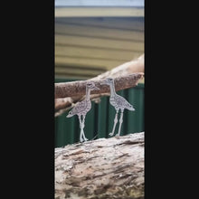 Load and play video in Gallery viewer, Bush Stone-Curlew Stud Earrings
