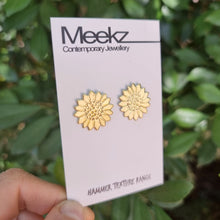 Load image into Gallery viewer, Sunflower Clip On Earrings on packaging card