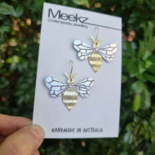 Load image into Gallery viewer, Riveted Bee Earrings