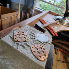 Load image into Gallery viewer, Lady Beetle Drop Earrings