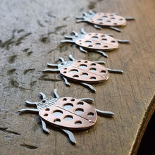 Load image into Gallery viewer, Lady Beetle Drop Earrings