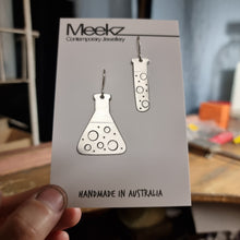 Load image into Gallery viewer, Test Tube & Flask Drop Earrings