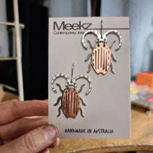 Load image into Gallery viewer, Beetle Drop Earrings