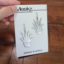 Load image into Gallery viewer, Aloe Vera in Pot Drop Earrings