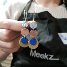 Load image into Gallery viewer, 3 Tier drop earring workshop example