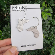 Load image into Gallery viewer, Grey Hound Dog Head Hoop Earrings