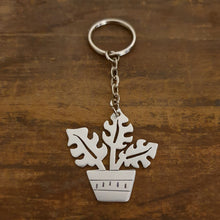 Load image into Gallery viewer, Plant Keychain - Potted Monstera

