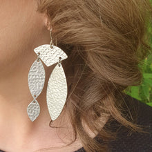 Load image into Gallery viewer, 3 Tier Geometric Drop Earrings - Chandeliers