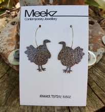 Load image into Gallery viewer, Australiana - Scrub Turkey Hoop Earrings