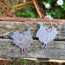 Load image into Gallery viewer, Australiana - Scrub Turkey Hoop Earrings
