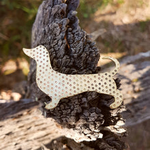 Load image into Gallery viewer, Brooch - Dogs - Dachshund Brass Dots