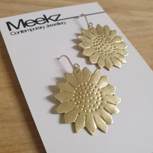Load image into Gallery viewer, Flower Drop Earrings Sunflowers
