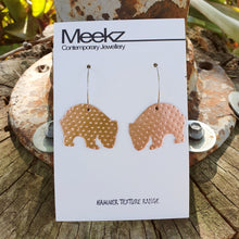 Load image into Gallery viewer, Australiana Wombat Hoop Earrings no Patina on card