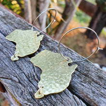 Load image into Gallery viewer, Australiana - Australia Map Hoop Earrings detail
