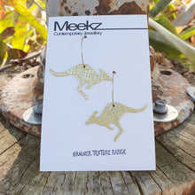 Load image into Gallery viewer, Australiana Kangaroo Hoop Earrings on card