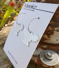 Load image into Gallery viewer, Australiana Koala Hoop Earrings on card side view 2