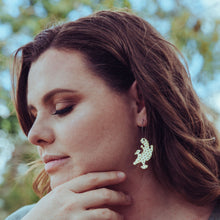 Load image into Gallery viewer, Australiana Platypus Hoop Earrings Modelled by Erin