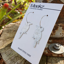 Load image into Gallery viewer, Australiana - Kookaburra Hoop Earrings on card side view
