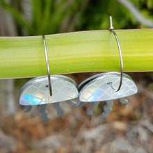 Load image into Gallery viewer, Jellyfish Road Sign Hoop Earrings top view