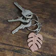 Load image into Gallery viewer, Monstera Keychain on keys