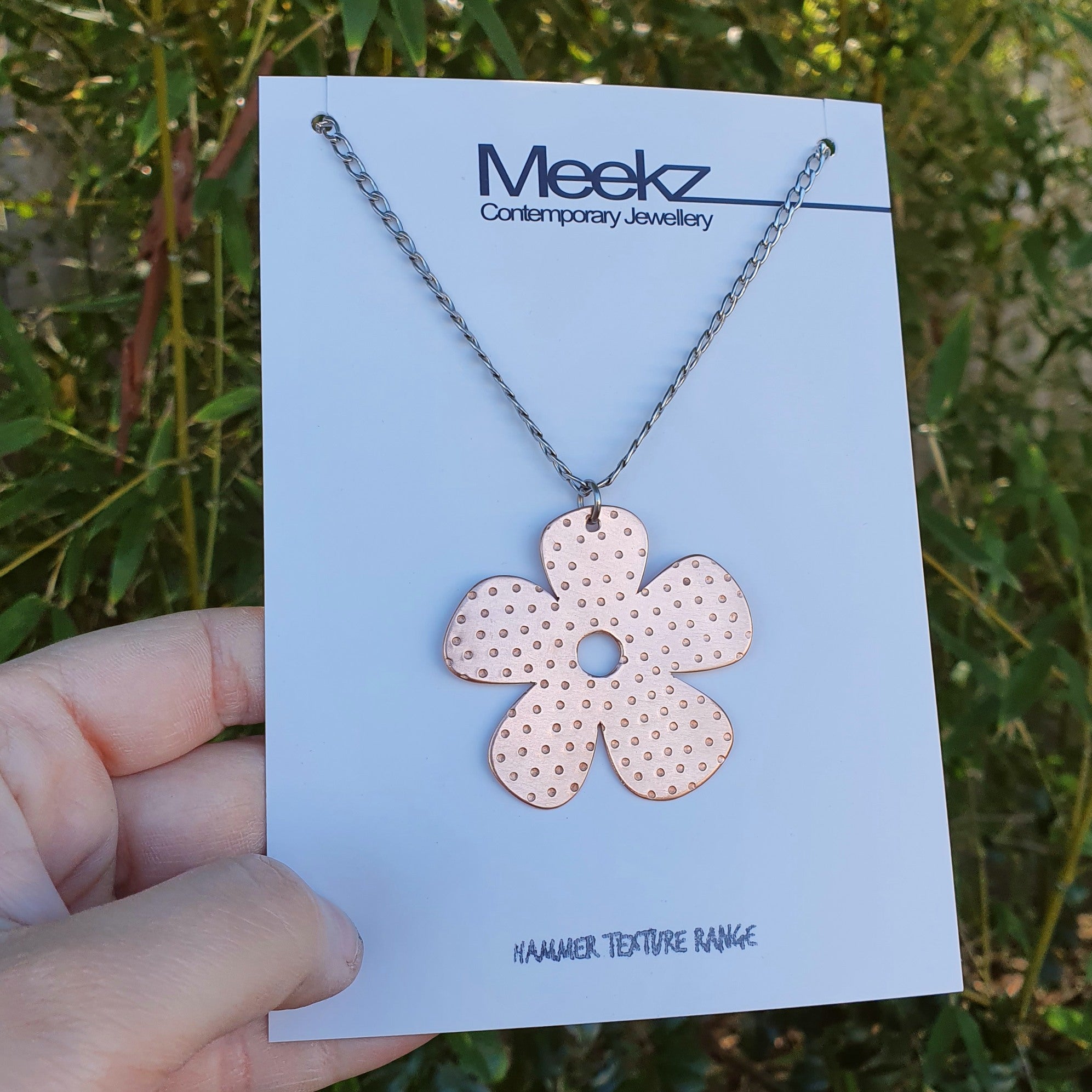 Petunia Flower Necklace Meekz Contemporary Jewellery