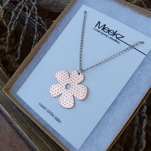 Load image into Gallery viewer, Flower Necklace Petunia on card boxed