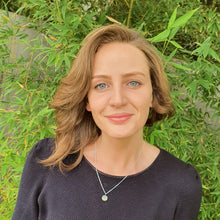 Load image into Gallery viewer, Small 12mm Sterling Silver Round Necklace Modelled by Jess