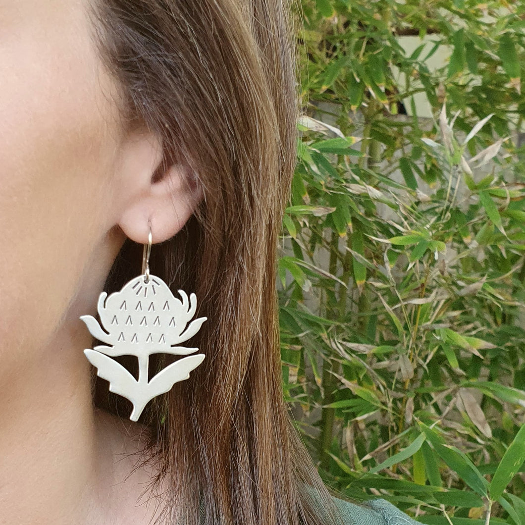 Australian Native Flower Earrings - Waratah