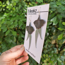 Load image into Gallery viewer, Eucalyptus Leaf &amp; Gum Blossom Drop Earrings
